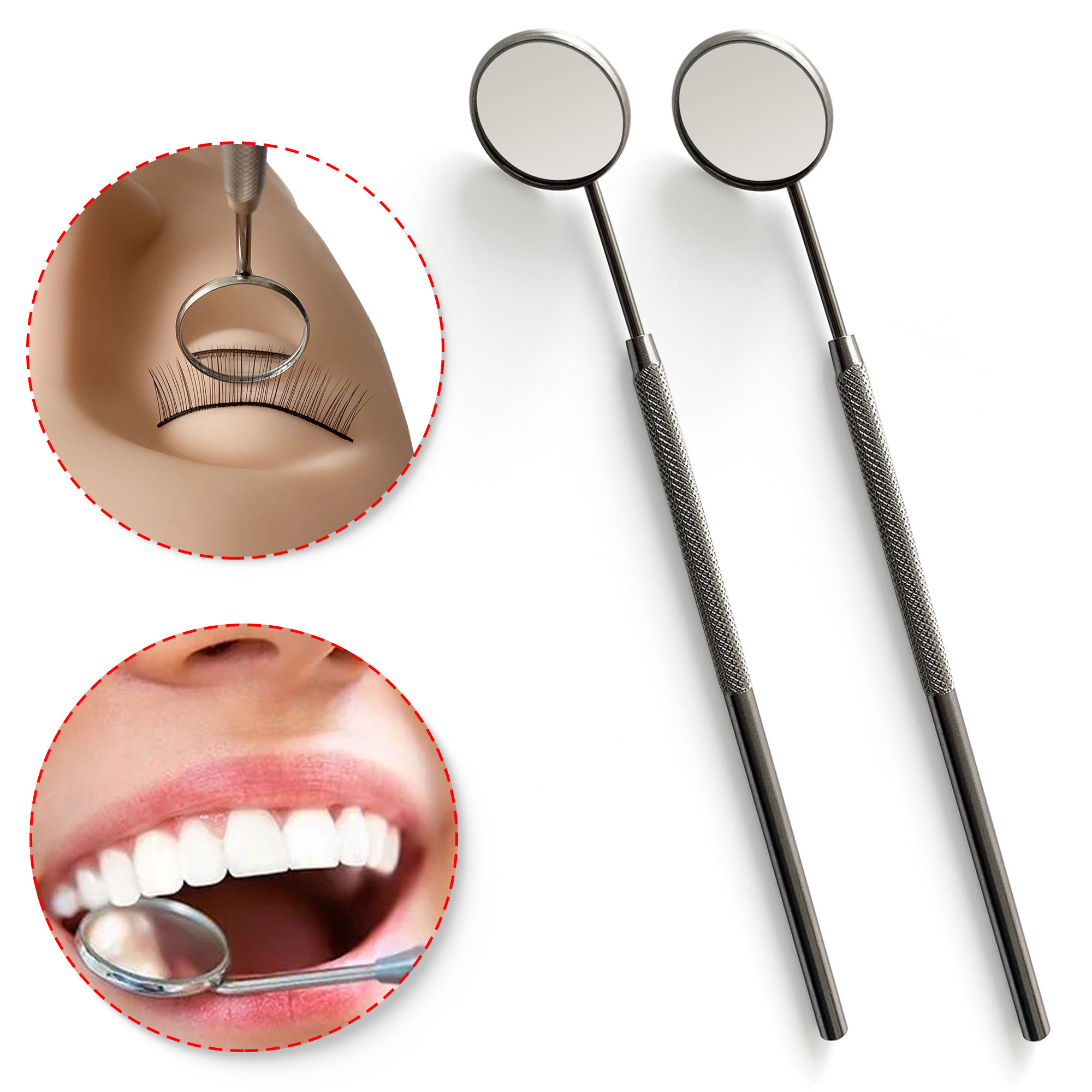 Eyelash Extension Guide - Grafting Eyelash Extensions Checking Mirror Stainless