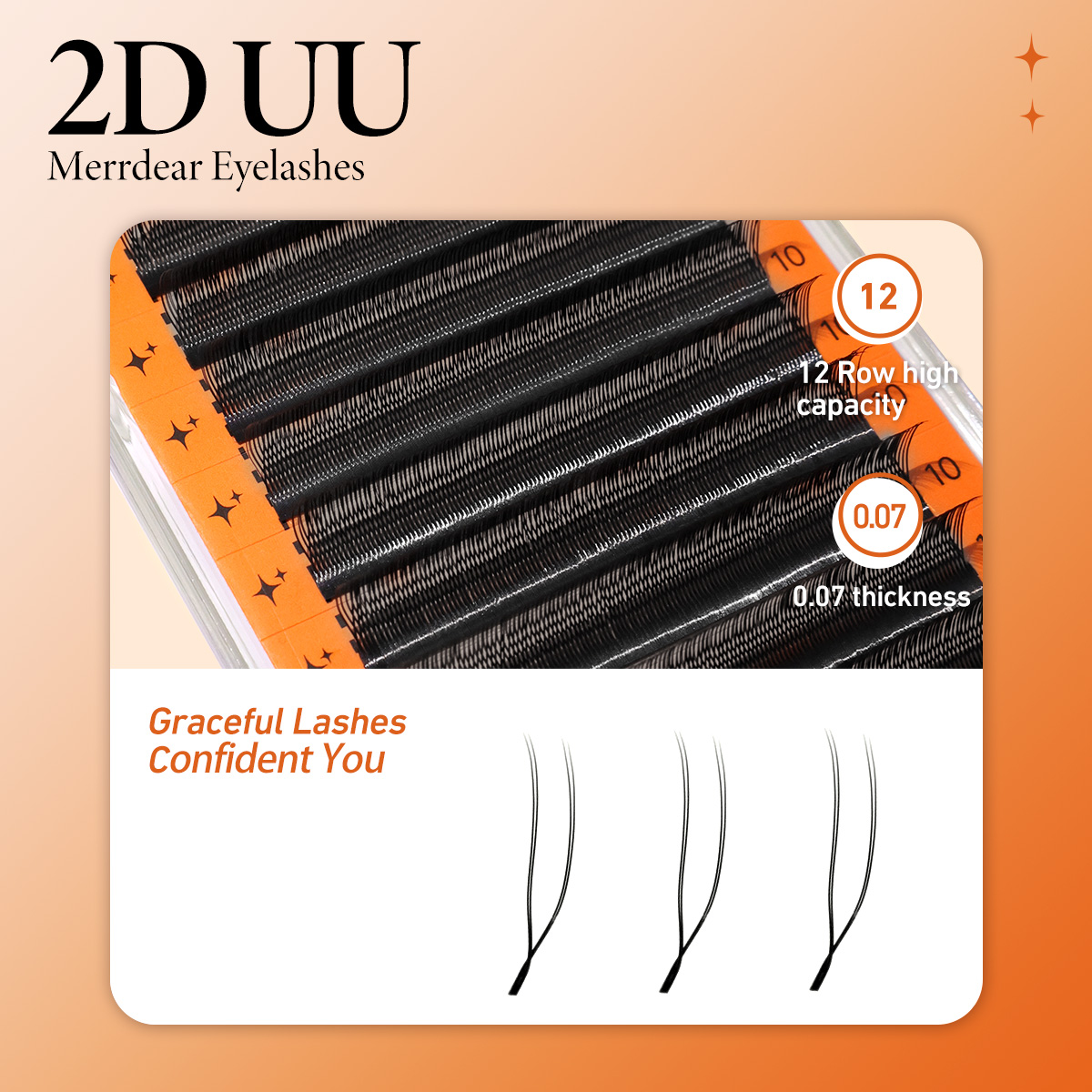 Merrdear YY U Shaped Eyelash E - Eyelash Extension Volume Styles recension och pris