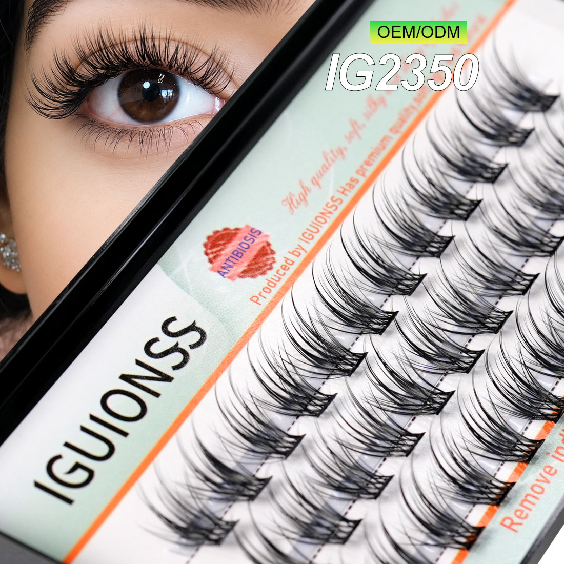 OEM ODM Lash Clusters DIY Indi - Eyelash Extension Human Hair recension och pris