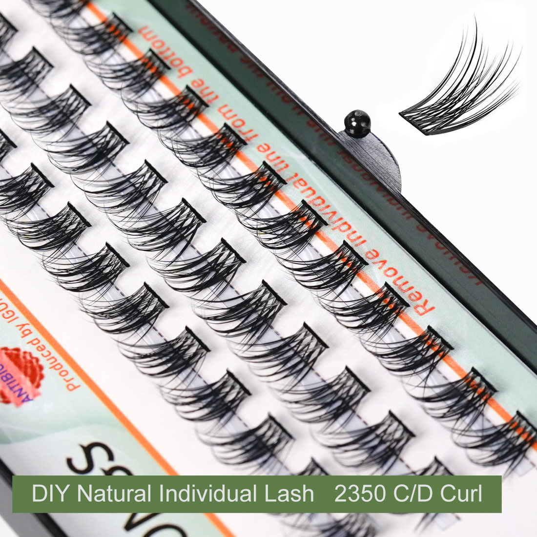 OEM ODM Lash Clusters DIY Indi - Eyelash Extension Human Hair recension och pris