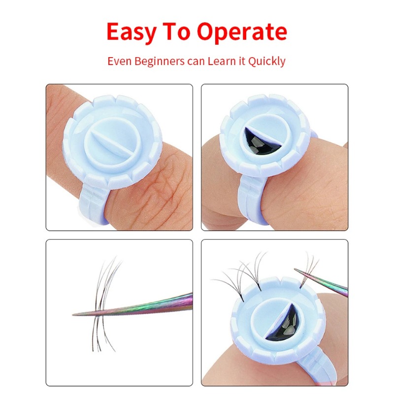 100 Pcs Disposable Eyelash Glu - Eyelash Extension Guide recension och pris