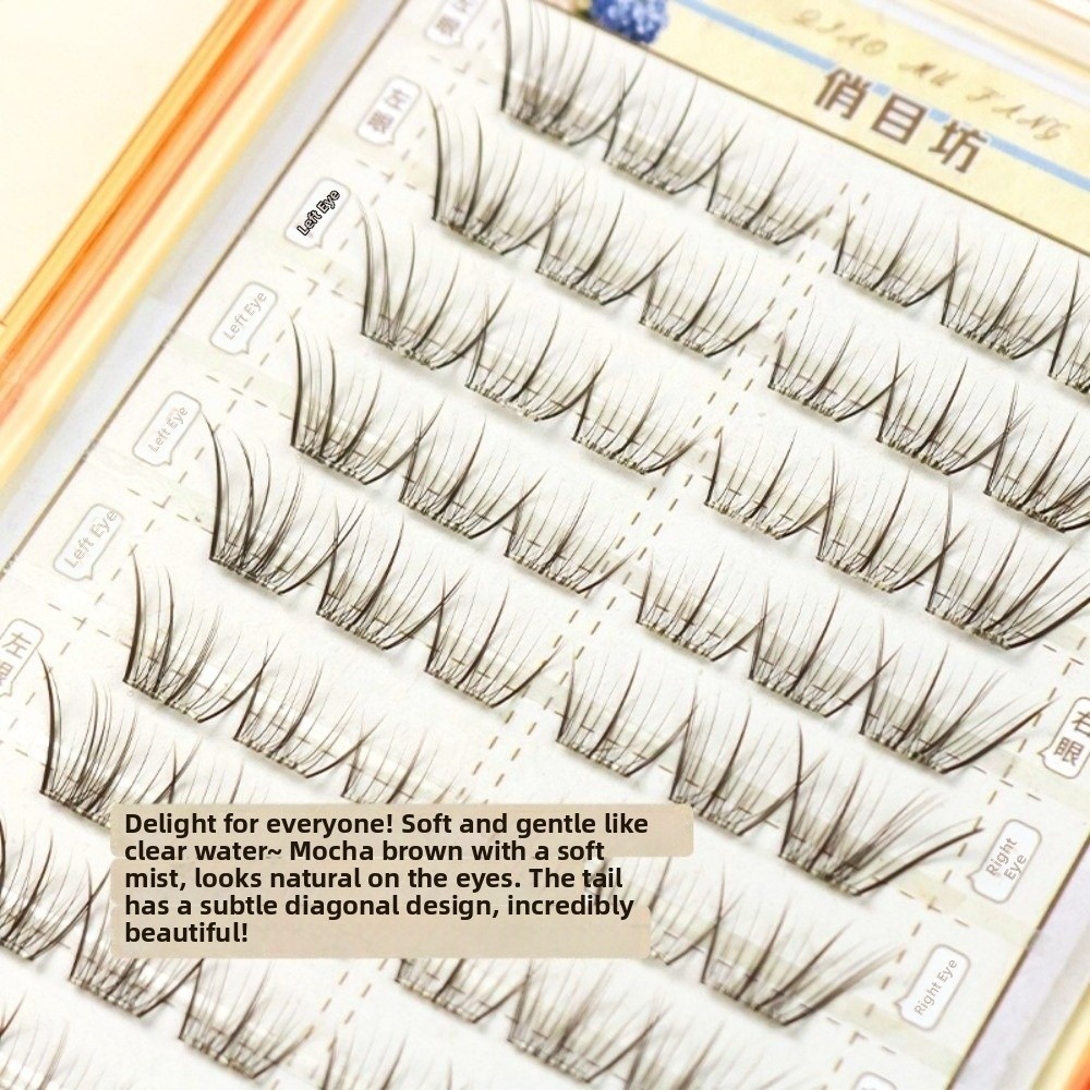 Mocha Brown Self Adhesive Fals - Eyelash Extension No 10 recension och pris