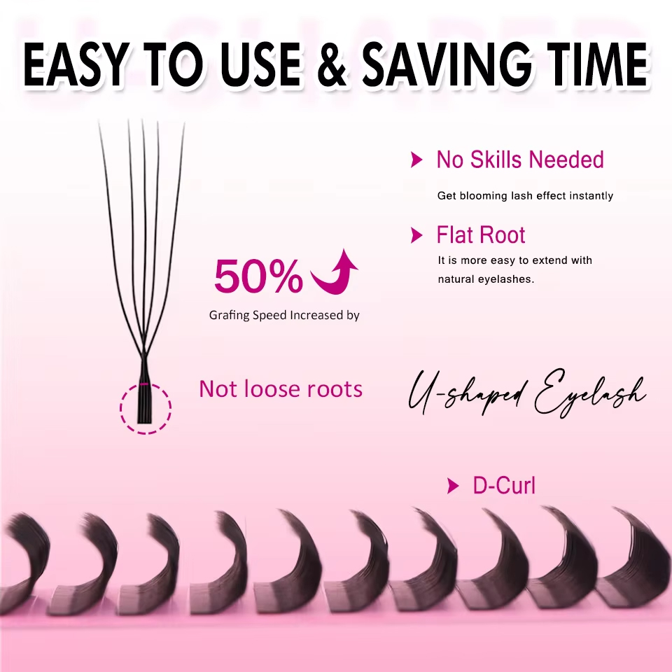 New Style U-Shaped 3D 4D 5D Ey - Eyelash Extension Volume Styles recension och pris