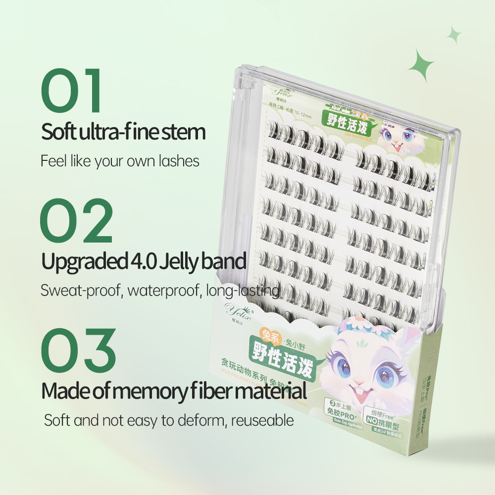 Yelix No Glue Needed False Eye - Eyelash Extension No 10 recension och pris
