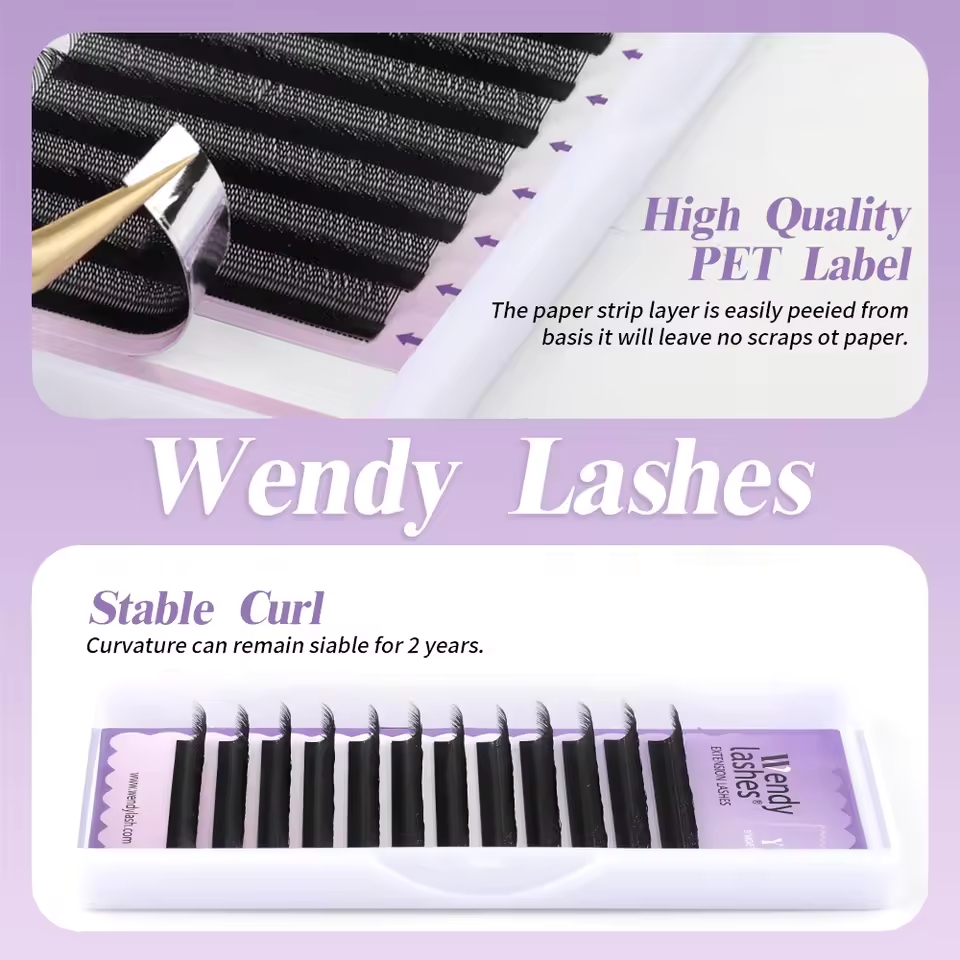 WENDY 2D YY Shape C/D Curl Eya - Eyelash Extension Human Hair recension och pris