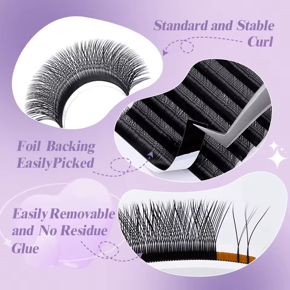 WENDY 2D YY Shape C/D Curl Eya - Eyelash Extension Human Hair recension och pris