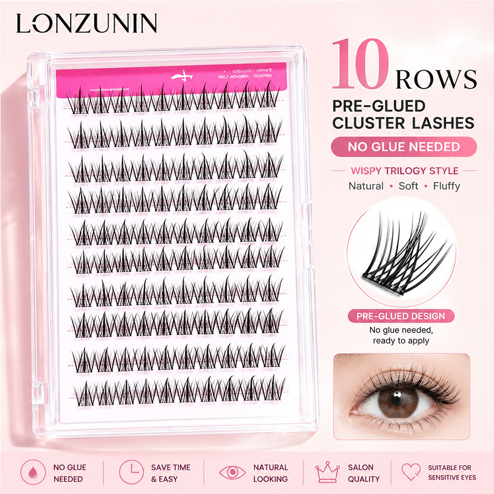 Premium Self Adhesive Wispy Cl - Eyelash Extension No 10 recension och pris
