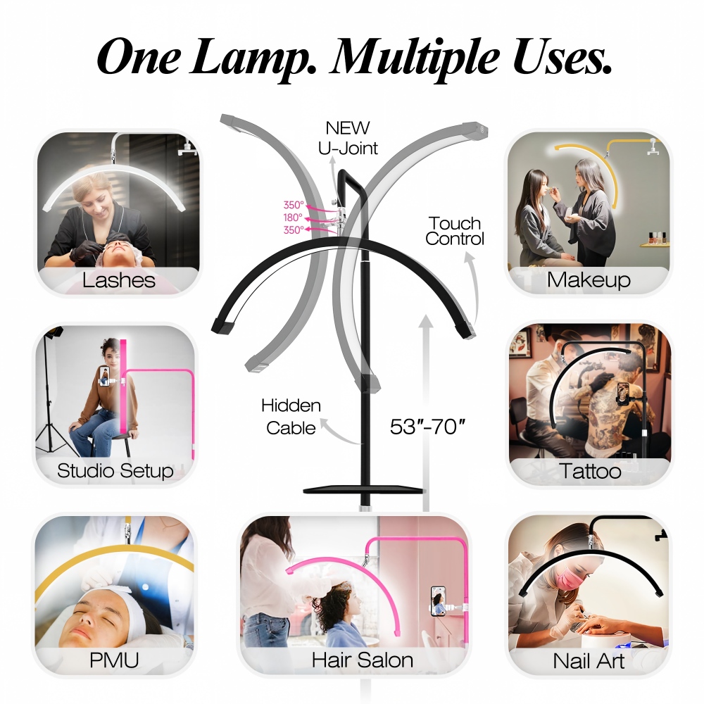 Free LOGO Hidden Cable LED Bea - Eyelash Extension No 10 recension och pris
