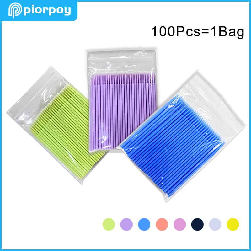 PIORPOY 100Pcs/Bag Dentistry D - Micro Brush Applicator recension och pris
