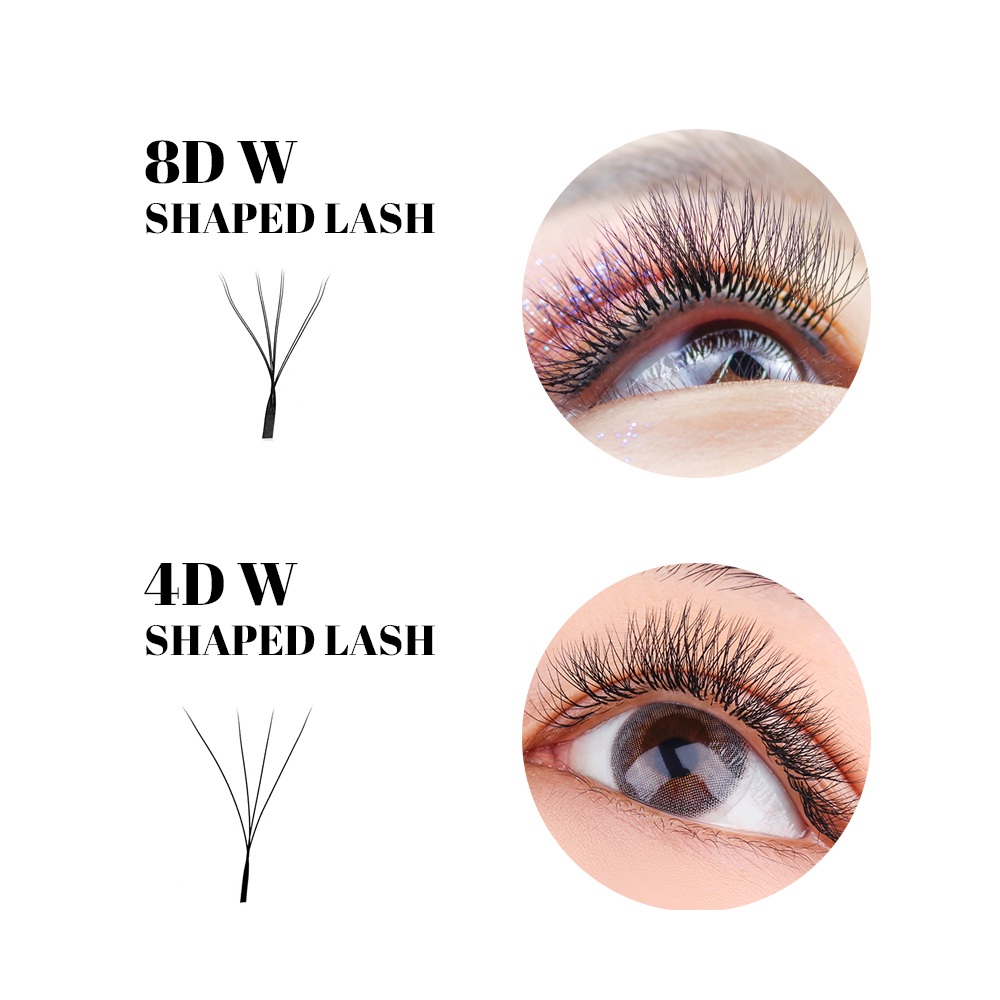 FADVAN W Shape Double Layer Ey - Eyelash Extension Human Hair recension och pris