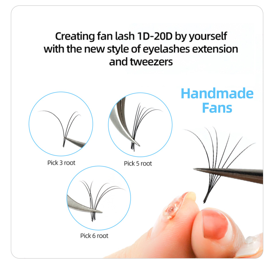 AGUUD 16 Rows Long 16-20mm Eye - Eyelash Extension Human Hair recension och pris