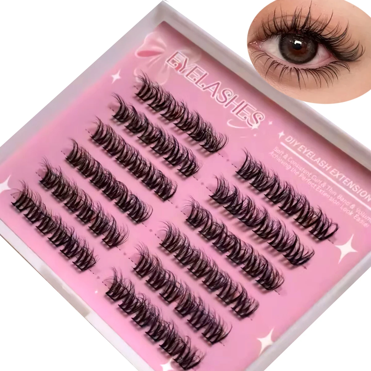 AMSDCN 10 rows false eyelash   - Eyelash Extension For Big Eyes recension och pris