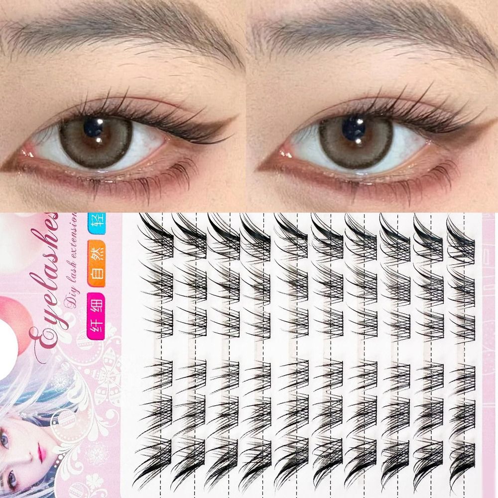 3D Cat Eye Clusters Lashes Nat - Eyelash Extension Human Hair recension och pris