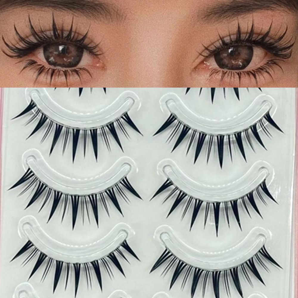 5 Pairs Pack Japanese Cosplay  - Eyelash Extension Wet Look recension och pris